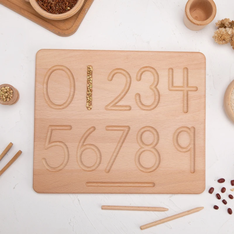 Алфавит деревянный Монтессори материалы Детские Обучающие деревянные цифровая