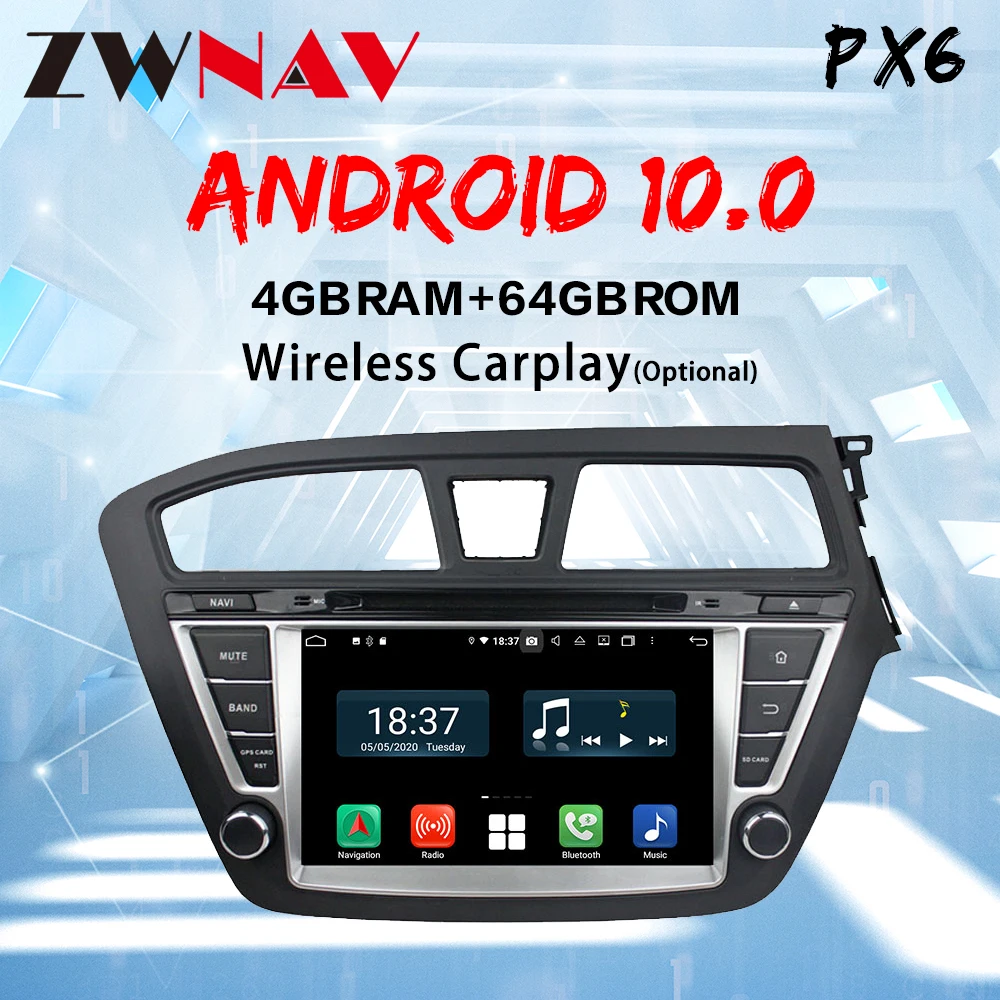 Android 10 0 GPS Навигация DVD радио плеер для Hyundai I20 2015 2017 видео стерео Headuint бесплатно