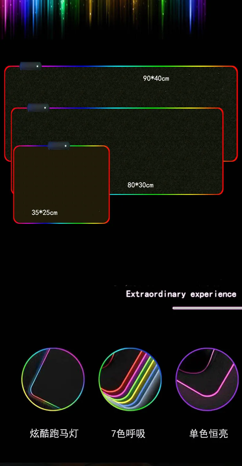 Игровой коврик для мыши светодиодный Большой геймерский коврик для мыши RGB 11Usb светодиодный компьютерный коврик с подсветкой резиновая клавиатура Настольный коврик для Csgo