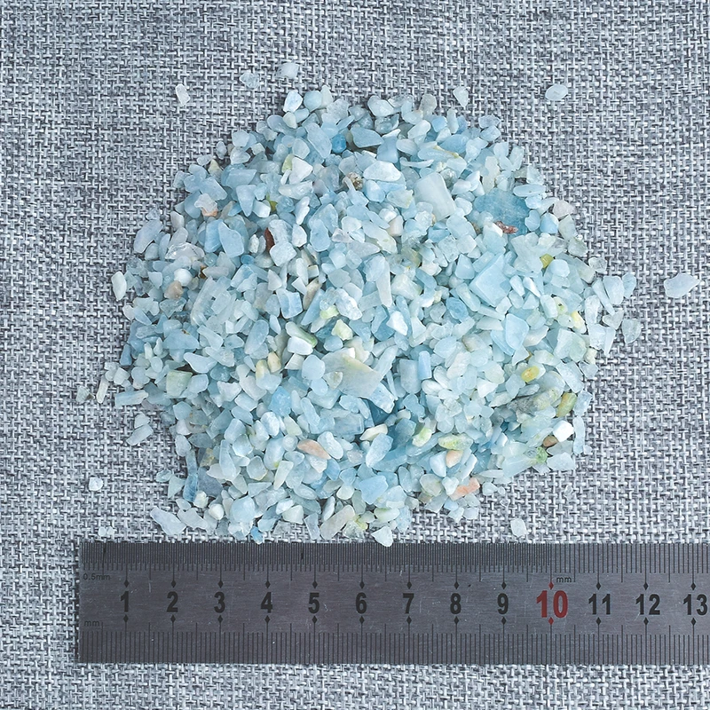 Дополнительные 10 грамм Бесплатная 100 г Натуральный аквамарин минеральной щебень