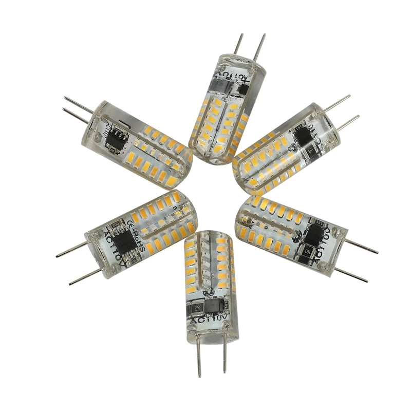 G8 LED Bulbs Dimmable 110V 3W Warm White 3000K 64 X 3014 SMD Energy Saving Light (20W Halogen Led Bulb Equivalent) fo | Дом и сад