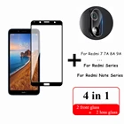 Закаленное стекло 4 в 1 для Xiaomi Redmi 7a 8A 9A 9C, пленка для объектива камеры, Защитное стекло для экрана Redmi 10x pro