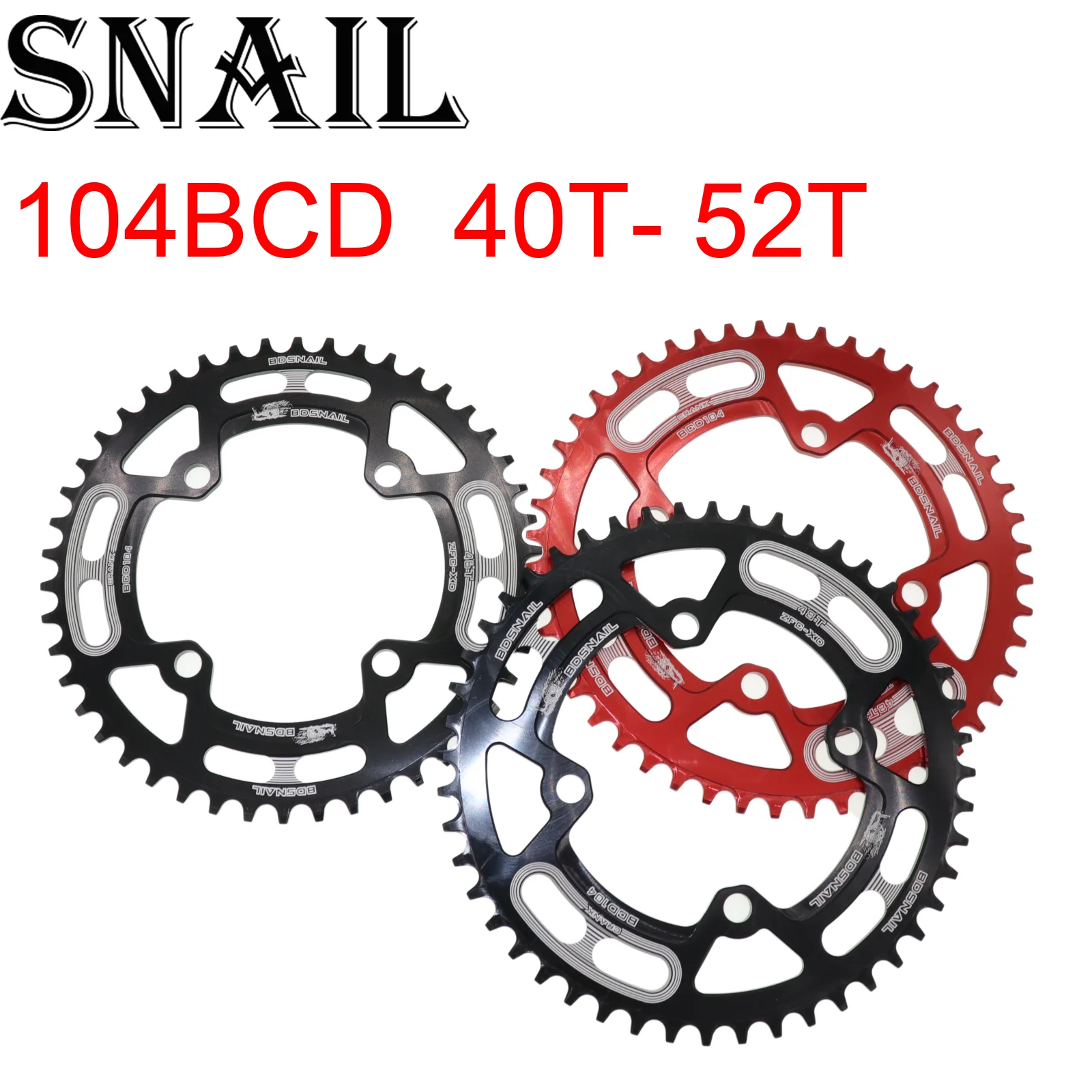 Круглая цепная цепь 104 BCD 40 42 44T 46 48 50 52T зуб MTB горный велосипед цепь колеса Сверхлегкий зубная пластина 104bcd