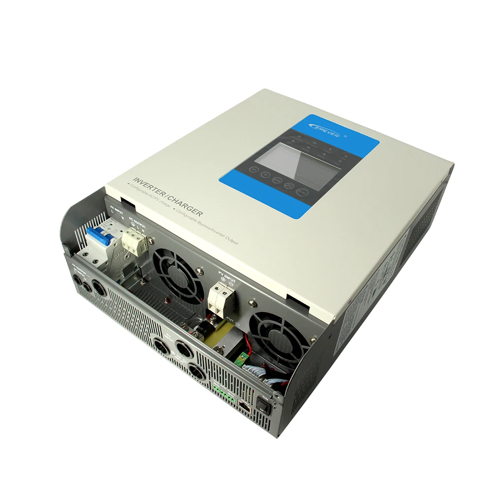 

EPever 5000VA Pure Sine Wave Hybrid Inverter MPPT 100A Solar Panel Charger and 30A AC Charger All in One for 48V Battery 220VAC