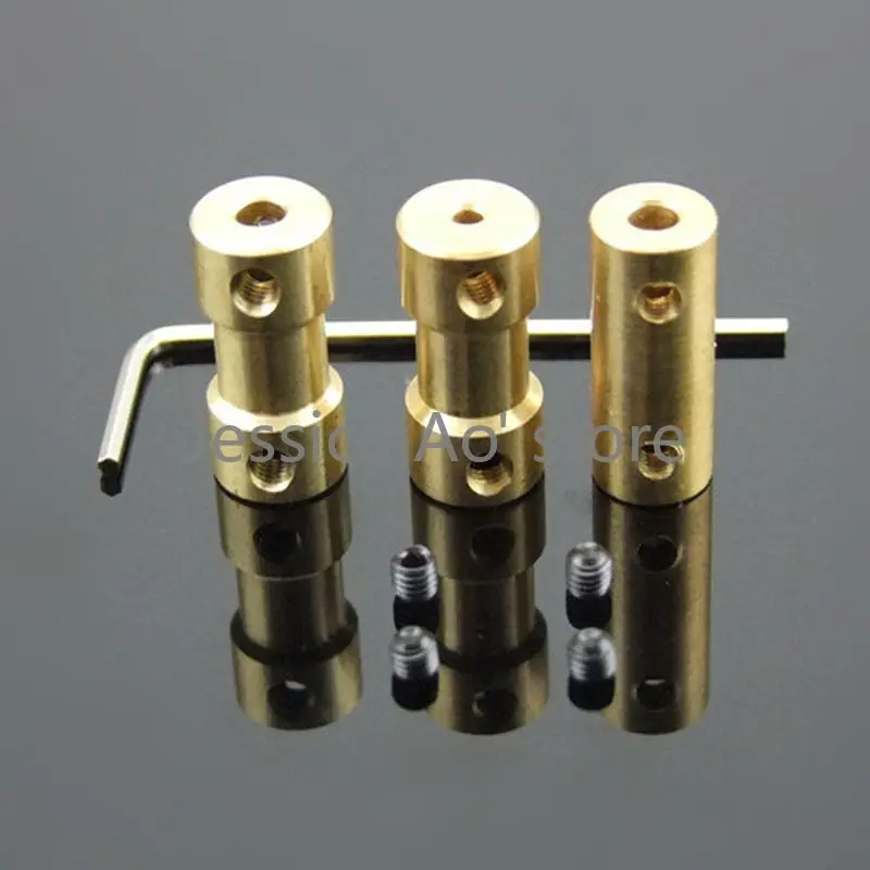 10 шт. жесткие МУФТЫ ЦИЛИНДР Медный двигатель коннектор металлическая муфта