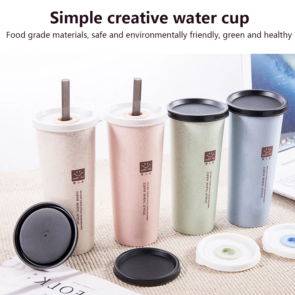 Портативная ручная чашка для воды из пшеницы с искусственной чашкой пластиковая