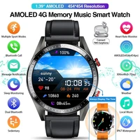 454454 amoled screen smart watch always display the time bluetooth call local music smartwatch for men android tws earphones
