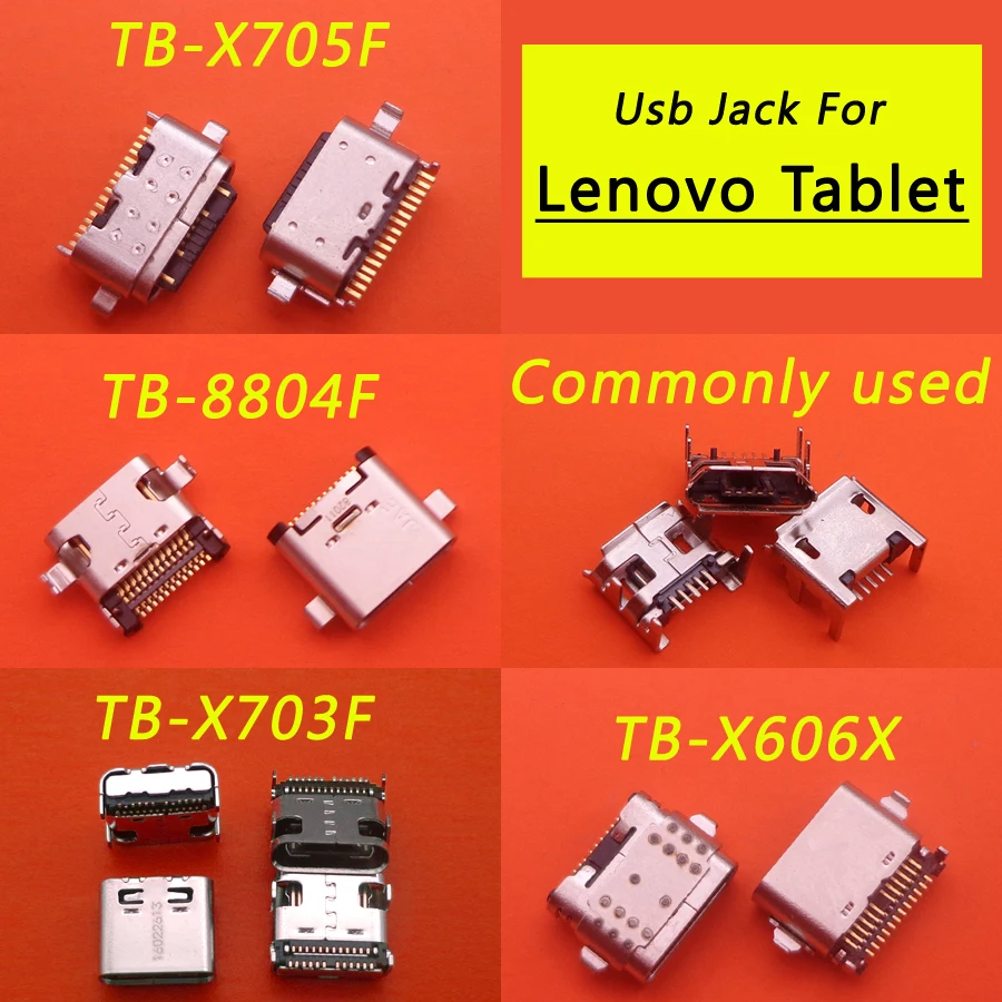 

10PCS For Lenovo Tablet TB-X606X X606F TB-X703F TB-8804F TB-X705L/F/N Type-c Usb Jack Socket Charging Port Connector Dock Plug