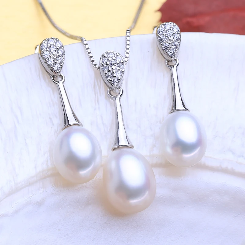 Комплект из колье и серёг серебра 925 пробы | Украшения аксессуары