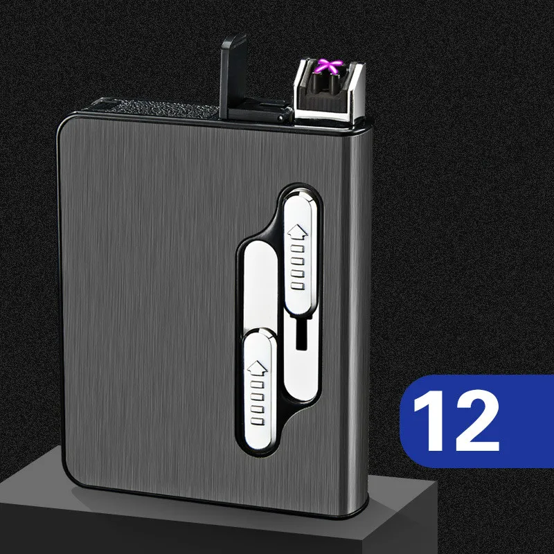 Портативный USB чехол для электронной сигареты с двойной дуговой зажигалкой 12 шт.