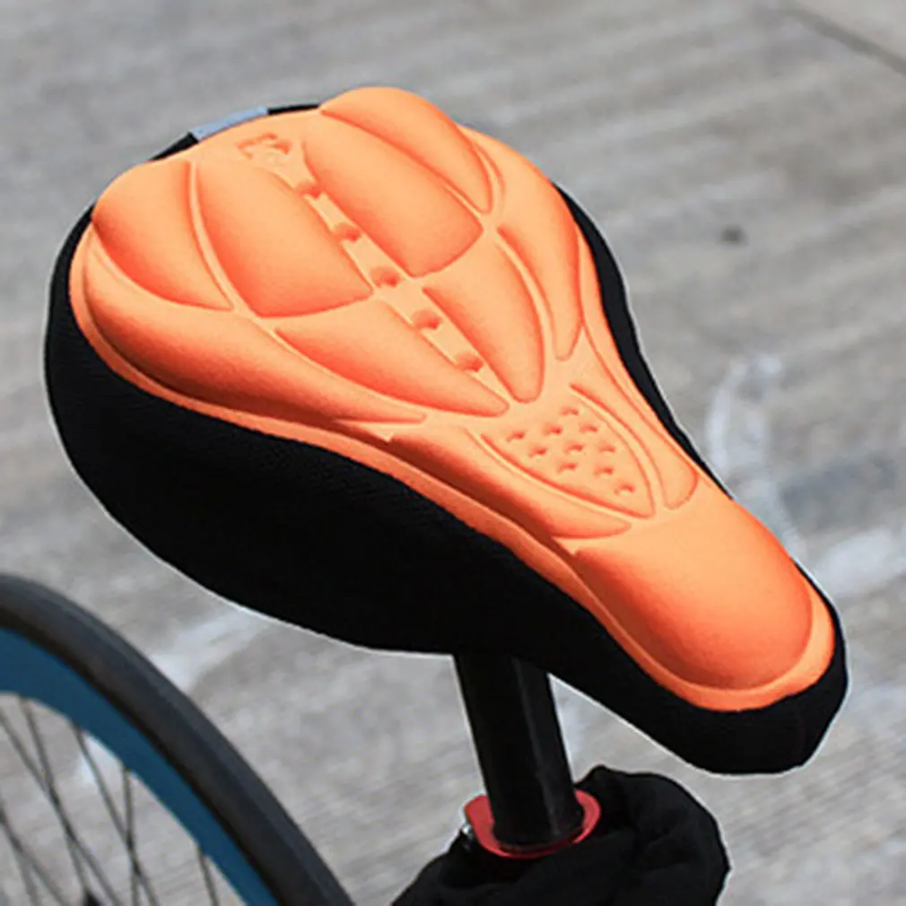 

MTB Mountain Bike Cycling Thickened Extra Comfort Ultra Soft Silicone Gel 3D Pad Cushion Cover Gel Bicycle Saddle Seat 4 Colors