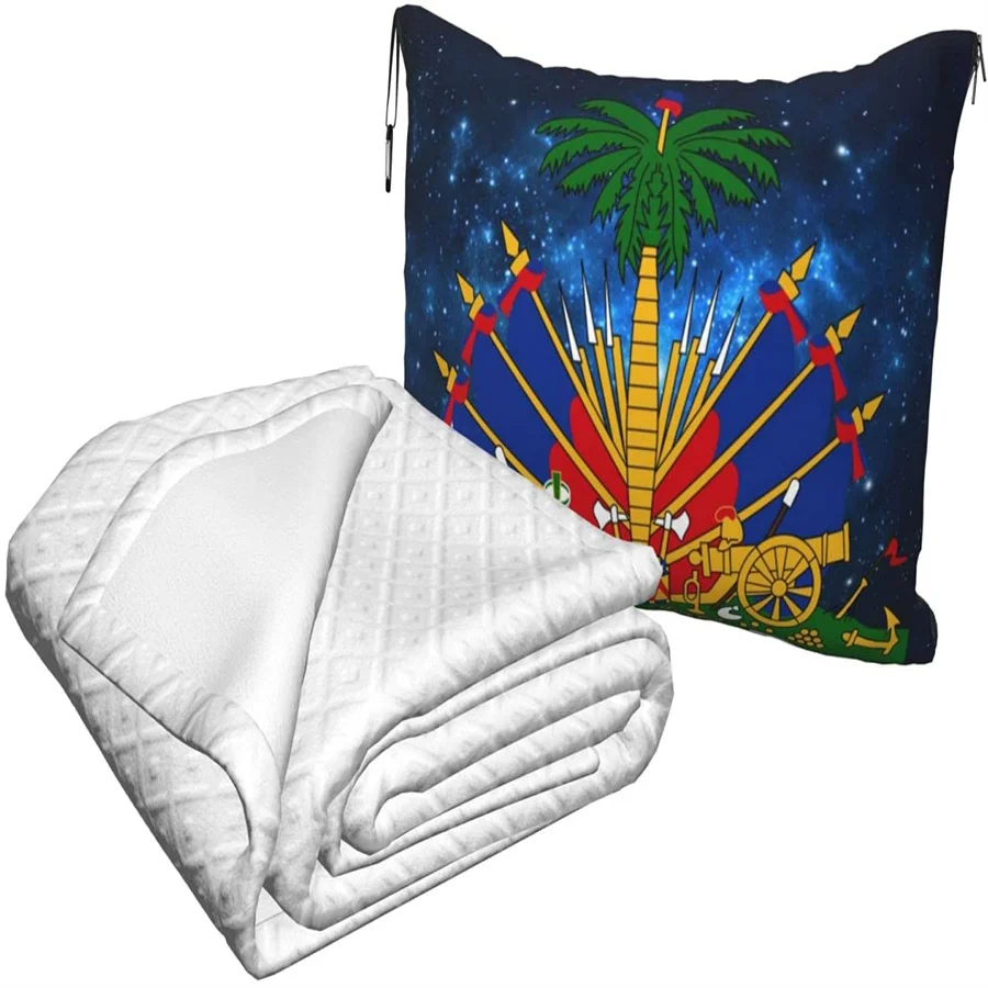 barato Starry Haitiano Viagem Travesseiro Cobertor Dois-em-um Mochila Cinta E Compacto Avião Saco Cintura Suporte 60x43 Polegadas