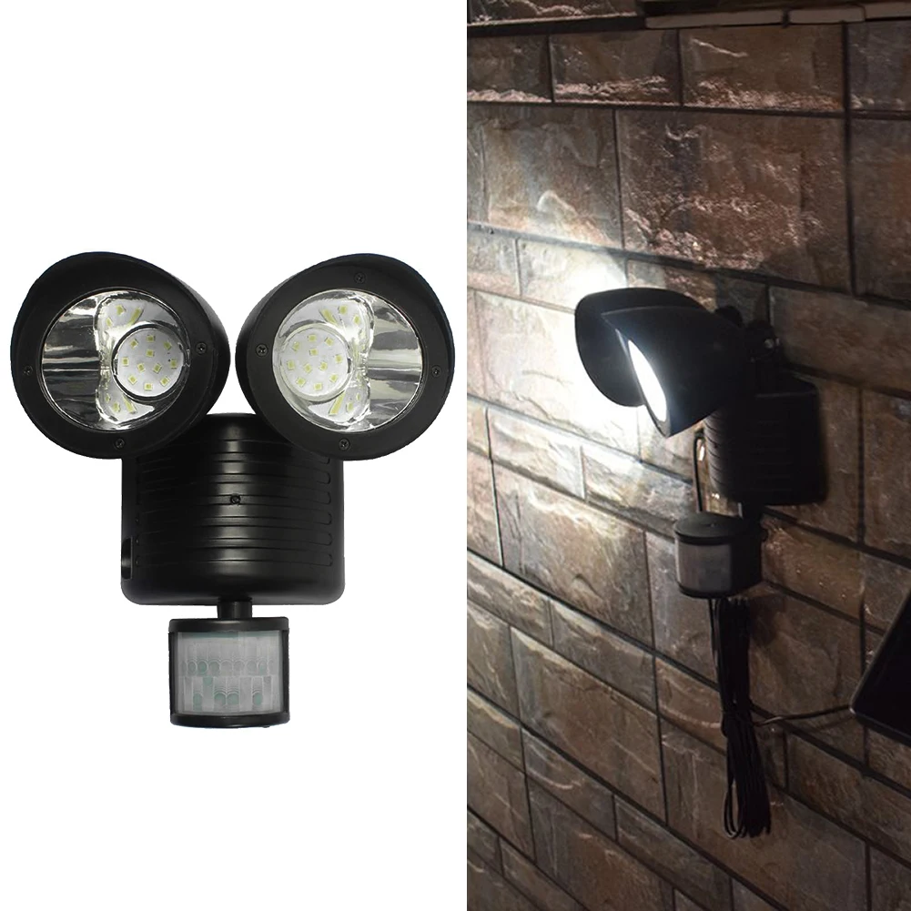 22 светодиодный светильник на солнечных батареях двойной прожектор лампа