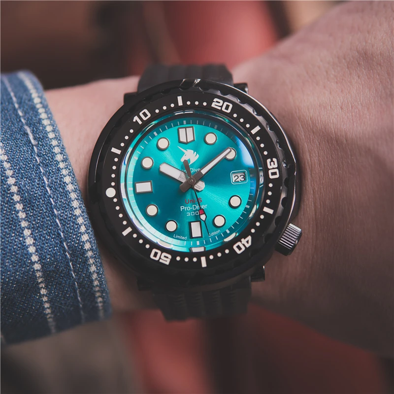 

Proxima SBBN015 Tuna Mechanical Watches Men 300m Diver Wrist Watch Mens Aluminum NH35 Automatic Clock Male Watches Luxury Gifts