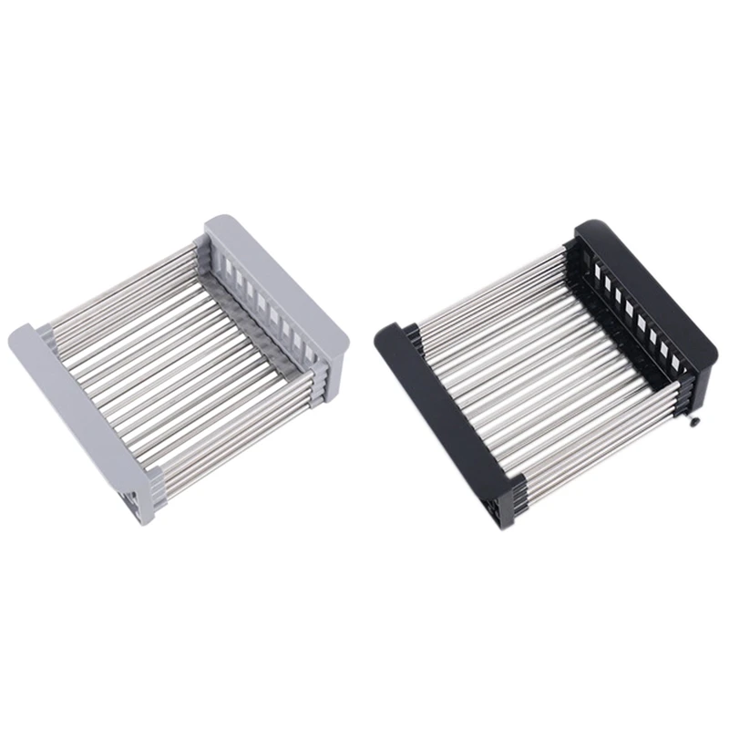 

Kitchen Sink Drain Basket Stainless Steel Adjustable Telescopic Multi-Function Filter Sink Fruit Dish Rack