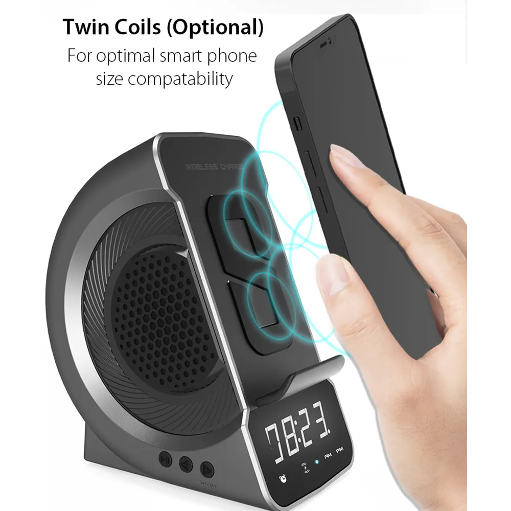 Bluetooth-колонка FM-радио аудио TF-карта aux музыкальный плеер MP3 будильник телефон с