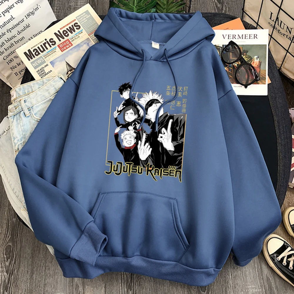 

Свитшот женский с принтом «джутсу», Худи оверсайз в стиле Харадзюку, Милая зимняя уличная одежда с мультяшным принтом