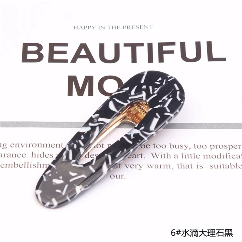 Женская заколка для волос в японском стиле с геометрическим рисунком форме капли