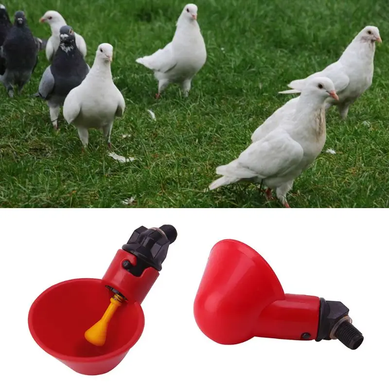 

Poultry Automatic Water Drinking Cup Bird Hen Chicken Drinker Coop Feeder Bowl X4YE