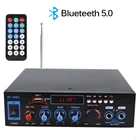 220-240V 800W Беспроводной цифровой аудио усилитель Bluetooth стерео усилитель караоке 2 MIC Вход FM RC дома Popater усилитель