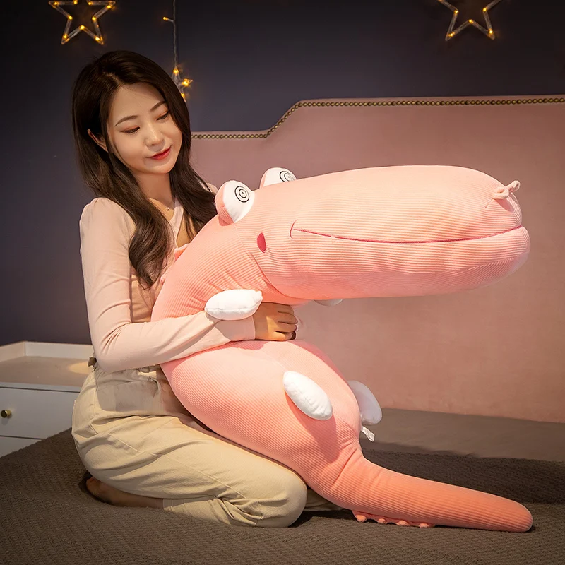 

80/120/150CM Lovely Cartoon Plush Crocodile Toys Cute Animal Long Pillow Stuffed Dolls for Children Sleeping Cushion Present