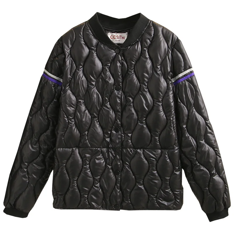 

Winter Short Parka Women Plus Size Padded Jacket Motorcycle Baseball Uniform Down Cotton Warm Outerwear Fashion Clothes 2020