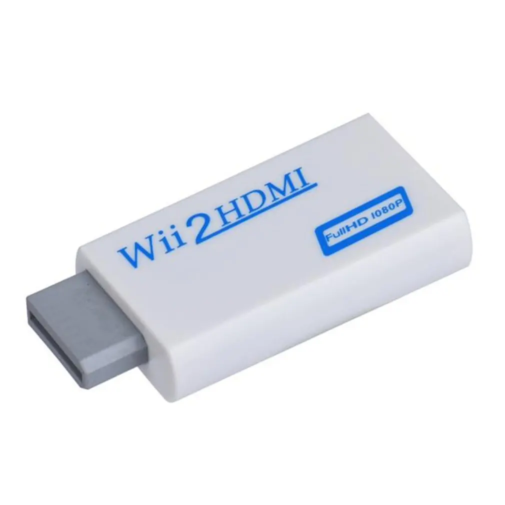 2019 New High Quality Full HD HDMI-compatible 1080P Converter Adapter With 3.5 mm Audio Output For Wii 2 White Dropshipping