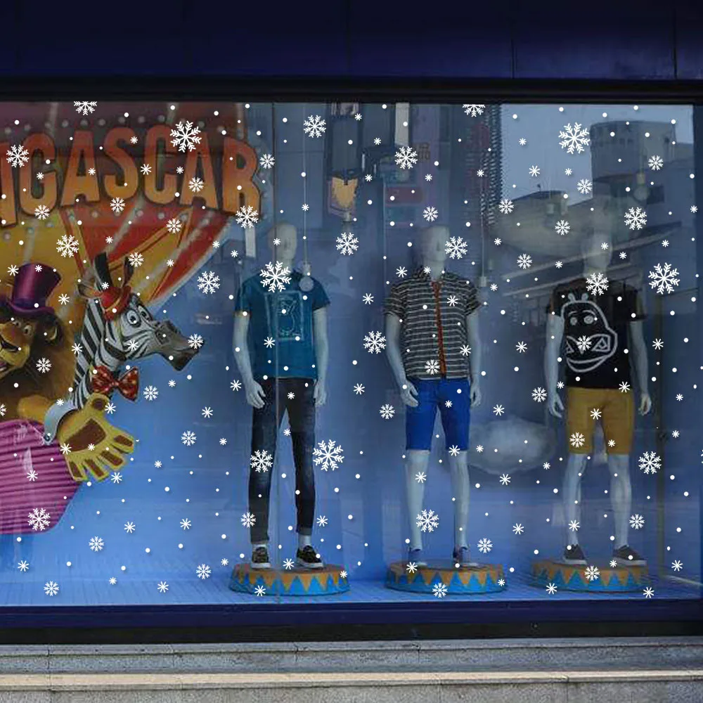 Рождество Стиль наклейки на стену окна Ангел Снежинка Винил Искусство украшения