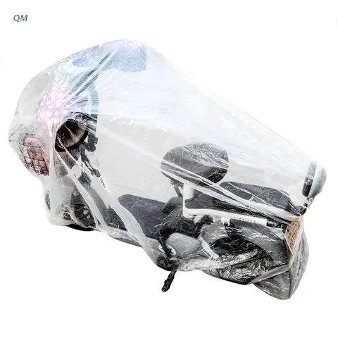 Одноразовый прозрачный защитный чехол для мотоцикла, велосипеда, самоката