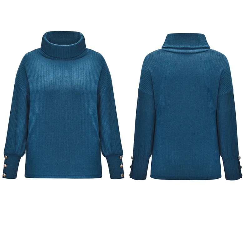 Женский Однотонный свитер пуловеры 2022 Зимний пуловер вязанные свитера для