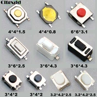 cltgxdd micro switch 100pcs 10type assorted push button tact switches reset mini leaf switch smd dip 24 36 44 66 diy kit