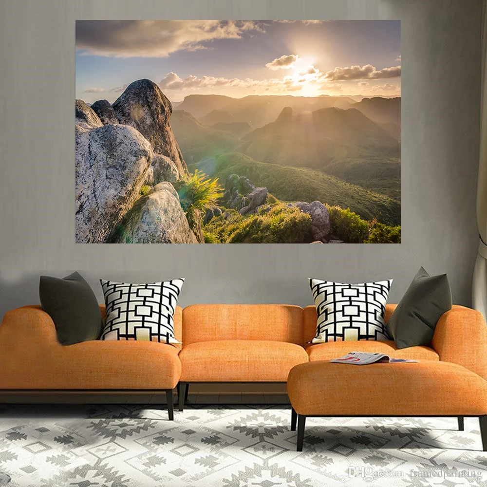 Настенные картины с изображением пейзажа и гор большой холст природа
