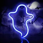 Новинка 2022, украшение для Хэллоуина, светодиодные неоновые знаки со страшными призраками и катушками, светильник для вечевечерние с привидениями, декоративная лампа для бара