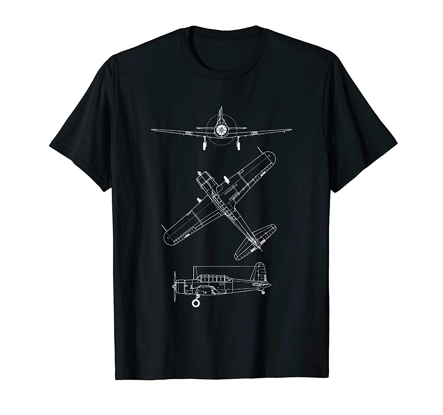 BT-13 Valiant WW2 самолет футболка | Мужская одежда