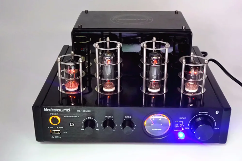 Новый черный Nobsound MS-10D MKII Hifi 2 0 ламповый усилитель USB/4 Bluetooth/волоконно-коаксиальный