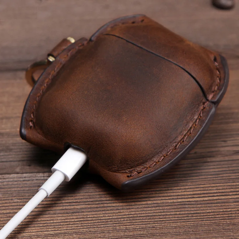 Чехол органайзер из натуральной кожи с usb кабелем чехол для наушников