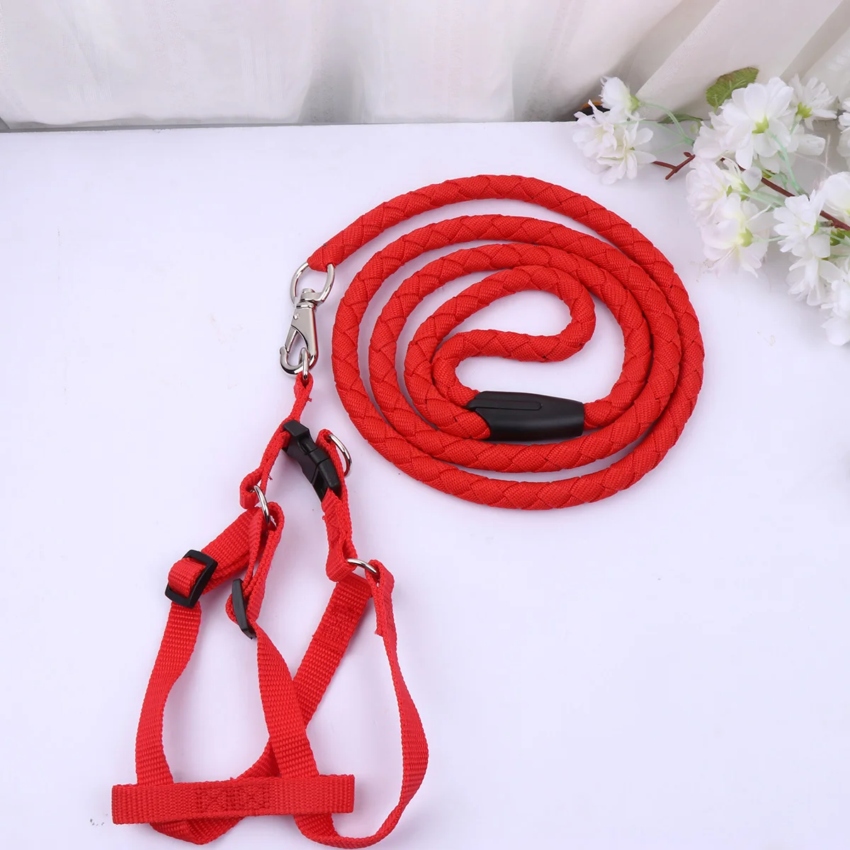 

Adjustable Pet Dog Harness Traction Rope Bright Color Comfortable Strap Pet Supplies for Home Outdoor Walking Supplies (Red, Siz