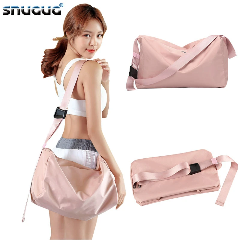 Internet Star Women Sports Bags Nylon Waterproof Gym Bag Pink Swimwear Clothing Organizer Ladies Shoulder For Fitness | Спорт и