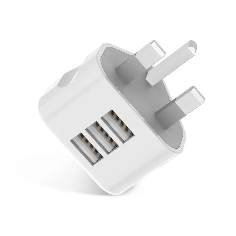 2 порта USB 5 В/1A/2.1A/3.1A адаптер питания 3 PIN штепсельная вилка Великобритании AC