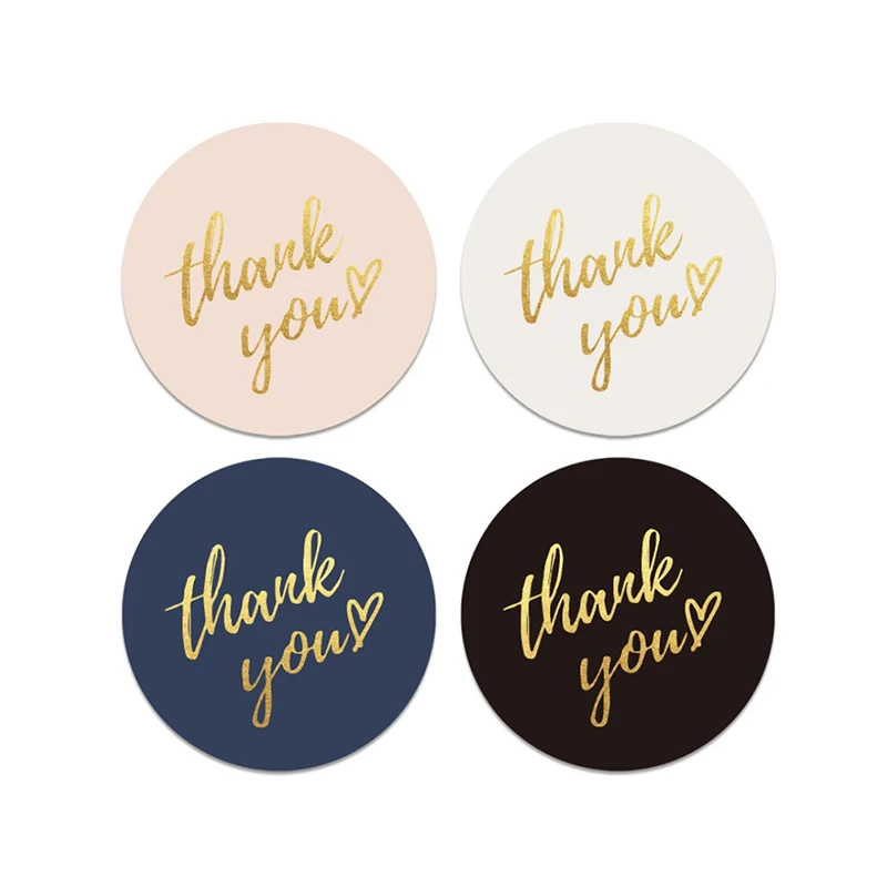 

500pcs Round Thank You Stickers for Envelope Seal Labels Gift Packaging decor Birthday Party Stationery Sticker