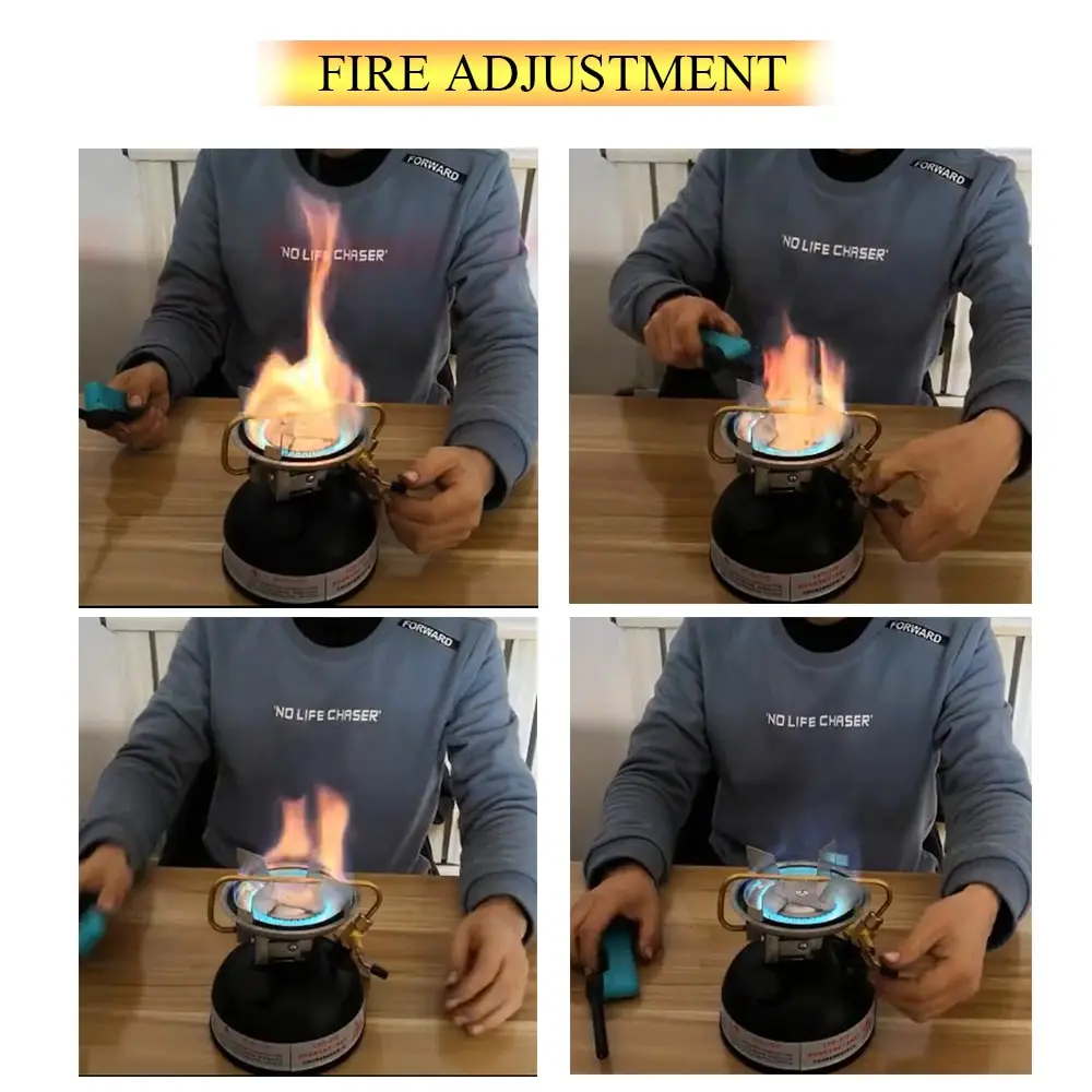 Портативная уличная Регулируемая бензиновая плита для кемпинга пешего туризма