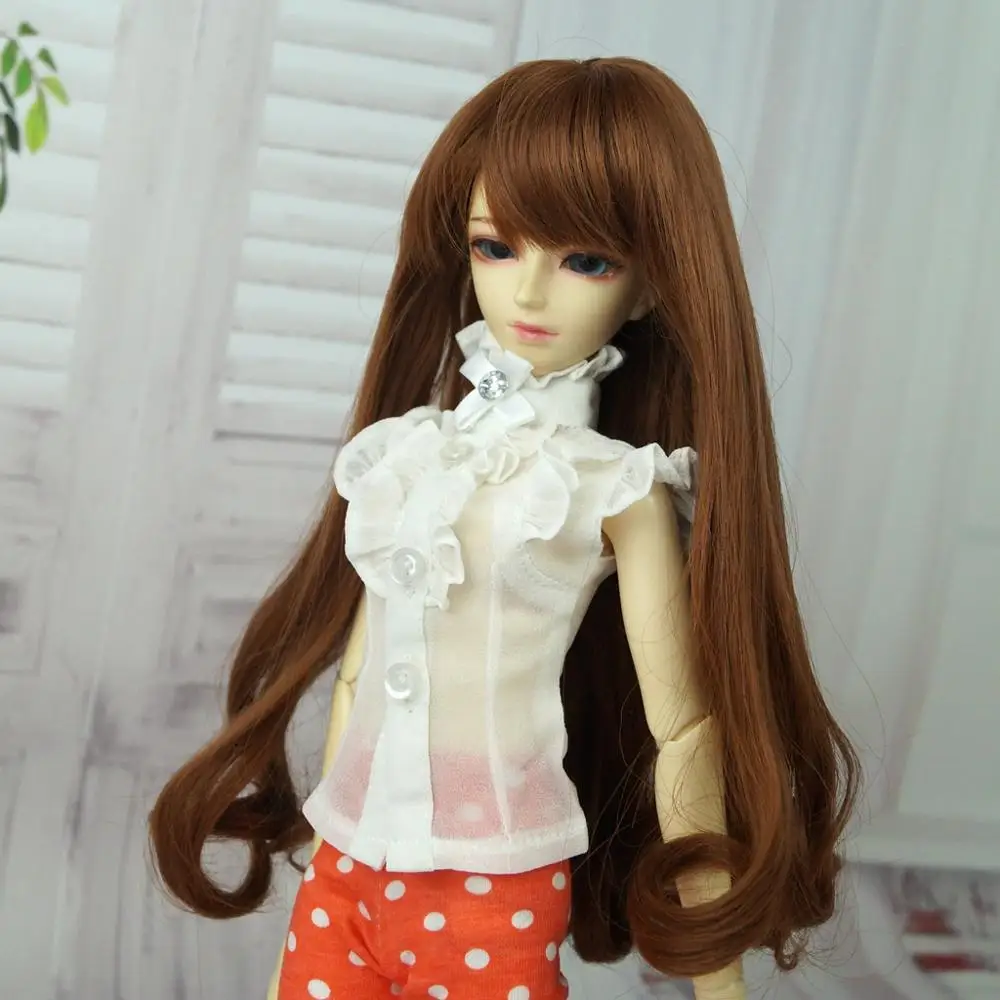 BJD парик коричневый для 1/6 1/3 24 &quot1/4 17&quot высокий SD MSD DK DZ AOD DD YOSD VOLKS кукла бесплатная