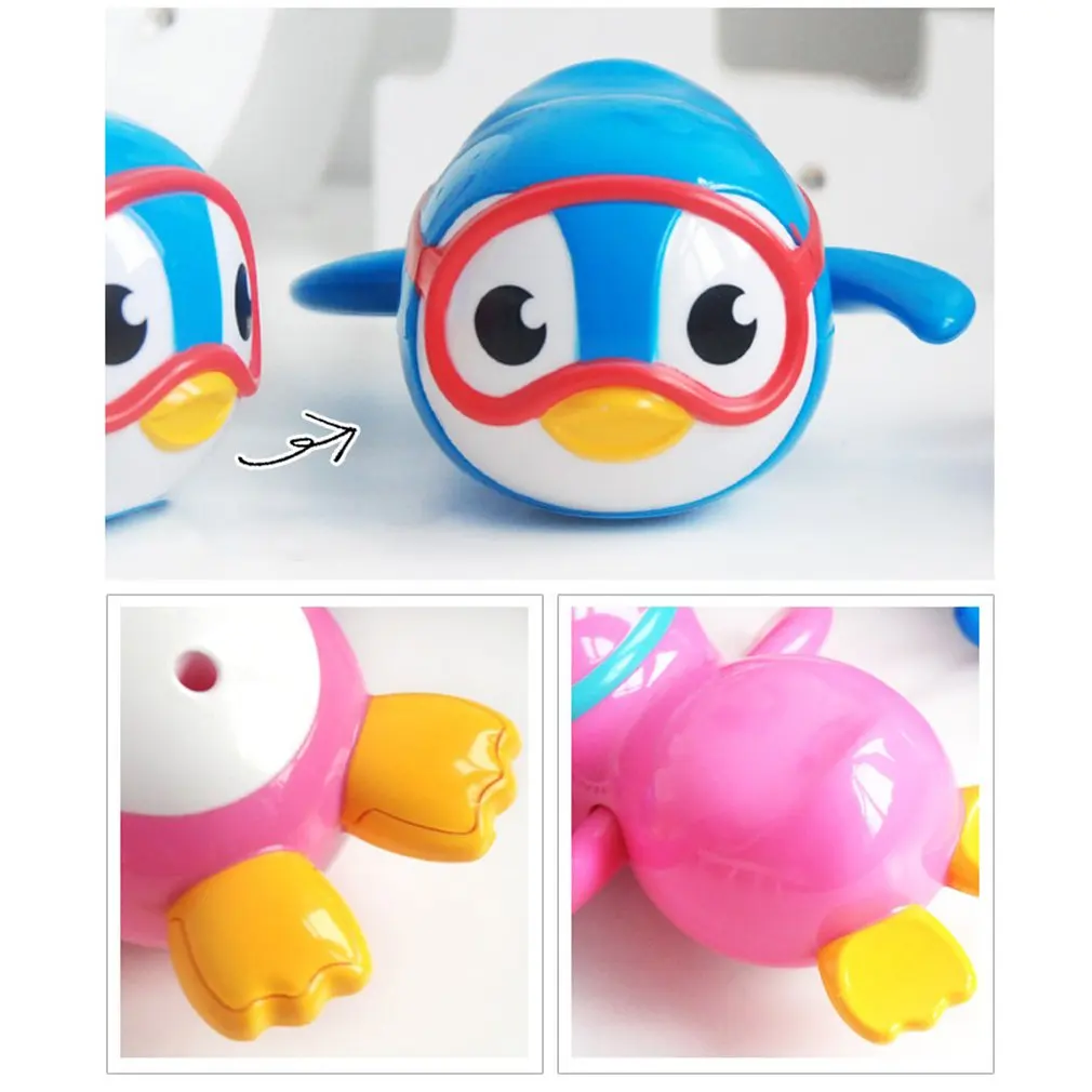 

Baby Swimming Bath Toy Clockwork Wind Up Kids Cute Penguin Cartoon Animal Classic Bathroom Shower Toys Gifts For Children #30