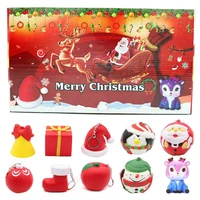 christmas advent calendar squeezes hanging toys 2021 christmas countdown calendar santa claus snowman soft squeezes toy