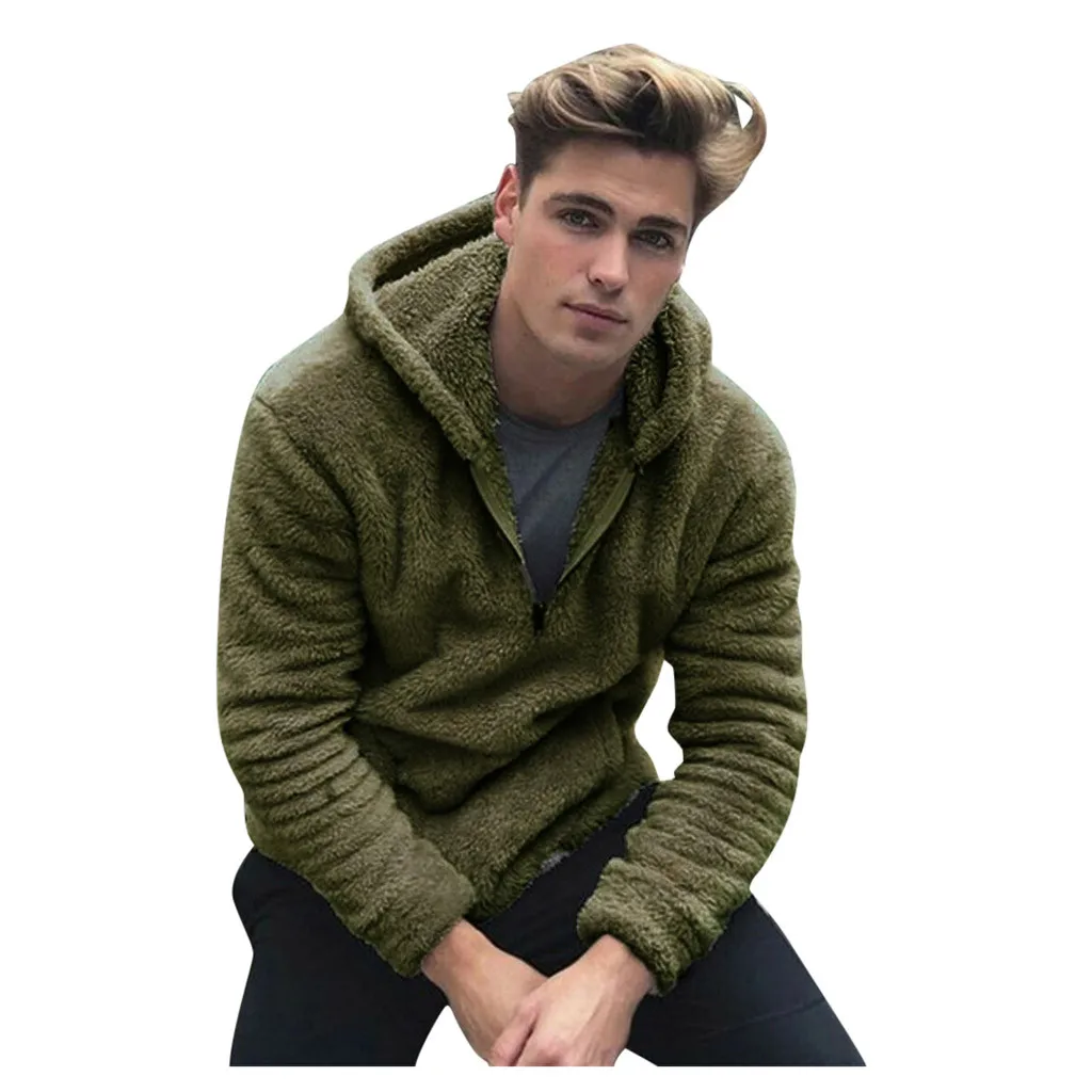 Мужская толстовка с капюшоном Повседневная двухсторонняя свободная плюшевая
