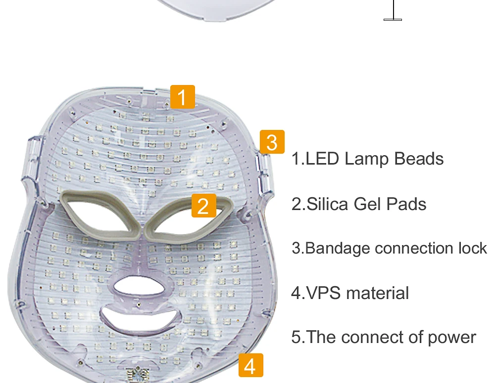 7 цветов Led косметическая маска для лица Уход за кожей омоложение удаление морщин, акне уход за лицом Красота терапия отбеливание затянуть инструмент