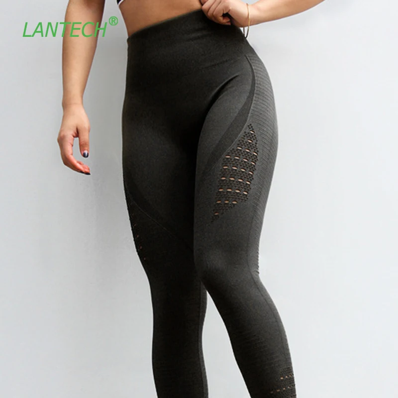 Женские Штаны Для Йоги LANTECH спортивная одежда для бега эластичные леггинсы
