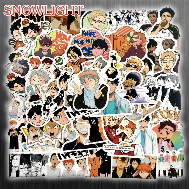 

10/30/50/96 pcs/pack Haikyuu Cartoon Japanese Anime Waterproof Stickers For Refrigerator Notebook Boy Toy Luggage Motorcycle