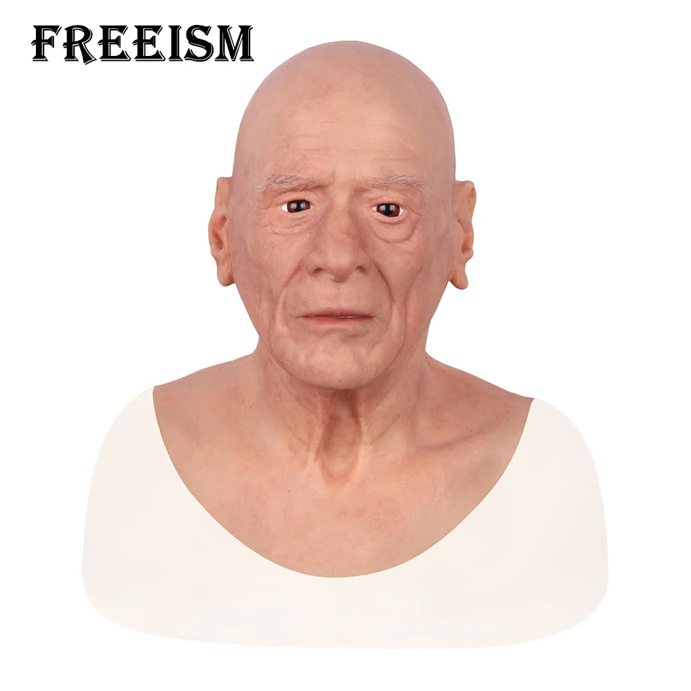 Жуткая Реалистичная силиконовая маска с имитацией человеческой кожи мужской для