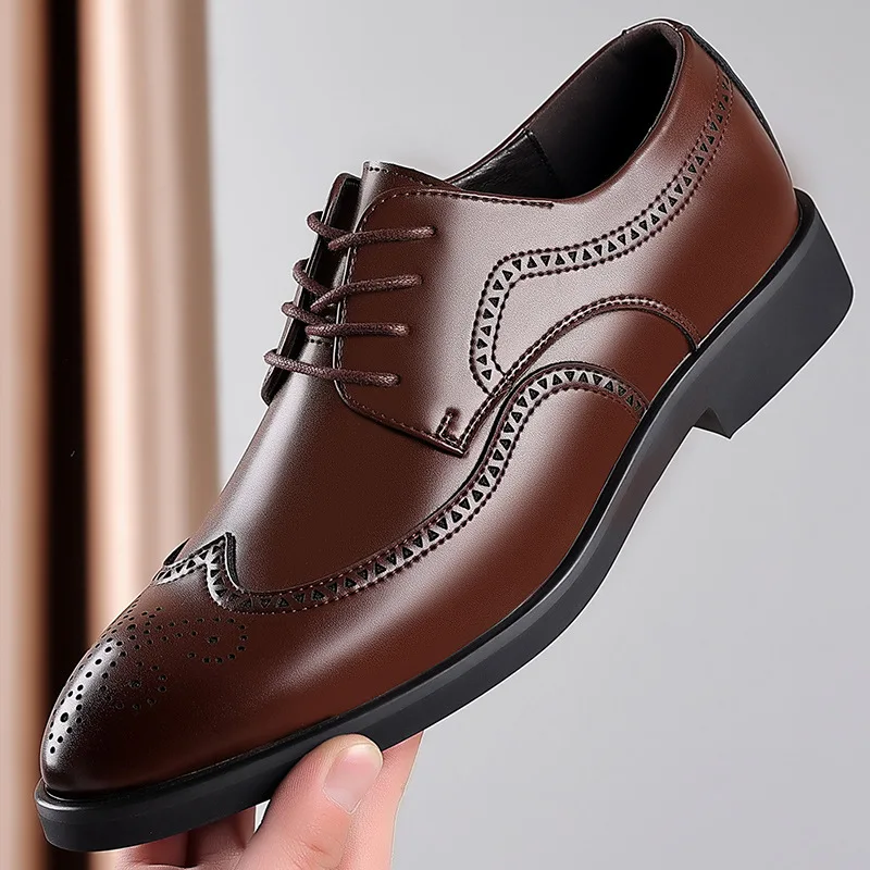 

Genuine Leather Shoes Men Formal Shoes Men Oxford Shoes For Men Brogue Shoes Sapato Social Masculino Chaussures Hommes Pointu